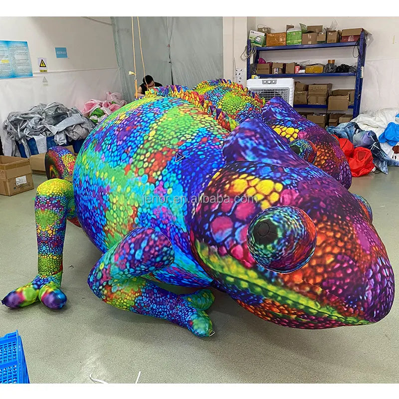 Giant Advertising Inflatable Chameleon Animal Model with LED Lighting