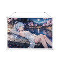 Anime Genshin Impact Wall Scroll Hang Poster Ganyu/Ayaka Kamisato/raiden Shogun/keqing Home Decor Art Hanging Painting Picture T