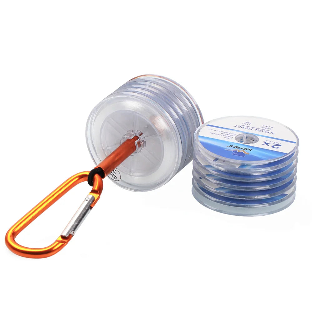 Fly Fishing Tippet Line Clear Nylon Fly Fishing Line Aluminum Alloy Tippet Holder Trout Bass Fishing Tackle Accessories