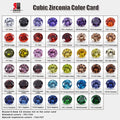 Baifu Jewelry 47 Colors Round 8.0mm Samples Color Cubic Zircon