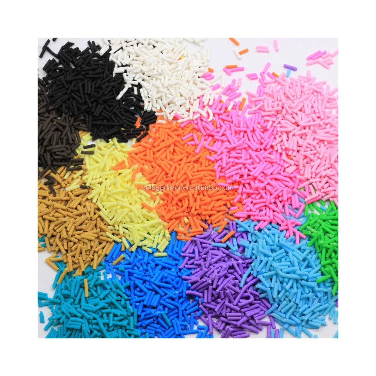 Many Colors Long Cut  Clay Sprinkles Lovely Polymer Clay Confettis  for Diy Slime Filler  Making