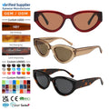 22SA099 Custom Retro Cat Eye Sunglasses Wholesale TAC Polarized Acetate Frames for Women