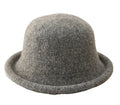 Custom logo Elegant Dress Party Vintage Bucket Church Bowler Hat Round Brim Warm Wool Felt Fedora Hat