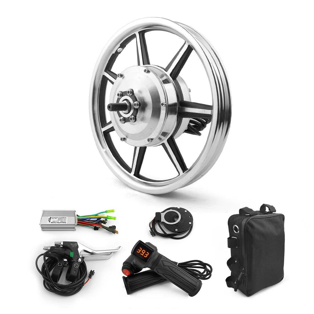 DIY Cheap 14 Inch 350w 24v 36v 48v Brushless Direct Electric Bike Hub Motor Kit