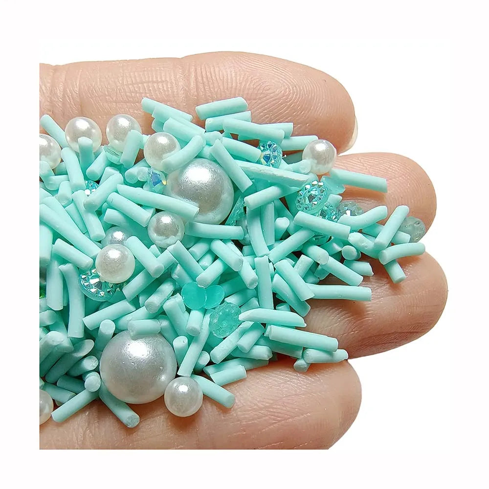 Pearl Candy Polymer Clay Slices Sprinkles Long Cylindrical Hot Clay for Slime Supplies DIY Crafts Tiny Plastic Klei Accessory