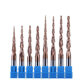 JR R0.25mm-R2mm Carbide Tungsten Taper Ball Nose End Mills CNC Taper Ball End Mill