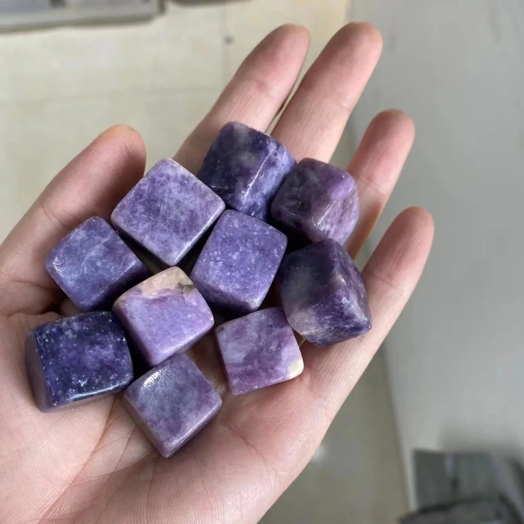Bulk Sale Natural Crystal Healing Stones Lepidolite Purple Mica Cube