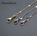 Hot Selling Various Colors Basic Necklace 18K Real Gold Plated 1mm Thickness Thin Style Link Chain Necklace Chains