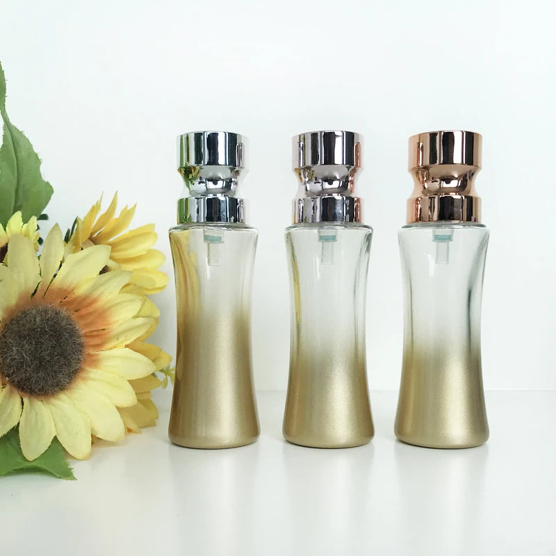 Wholesale Price Fancy Cosmetic 30ml Airless Gold Rose Golden Silver Lotion Pump Bottle