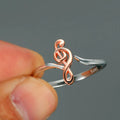 CAOSHI Silver Rose Gold Coating Open Finger Rings Delicate Elegant Women Girls Musical Symbols Adjustable Rings