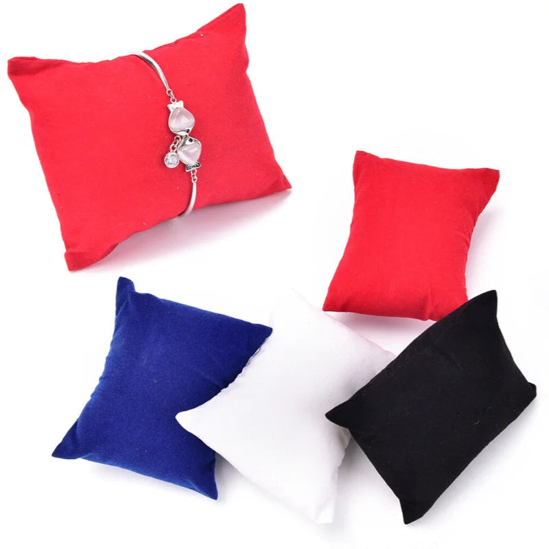 Cheap Wholesale Automatic Men Watch Pillow Jewelry Display Bracelet Pillow Velvet Bangle Holder for Storage Box