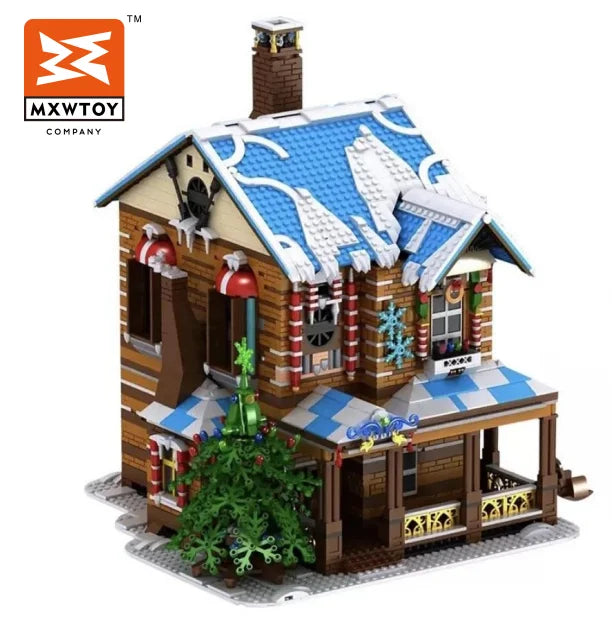Novatown for Mould King 16011 Christmas House Baustein Leuchten TikTok Inspired Educational Model Toy Gift for Children