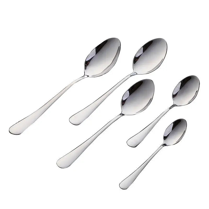 Silver Tone Small Stainless Steel Espresso Coffee Spoon Long Handle Tea Coffee Scoop for Weddings Tableware Metal Measuring Tool