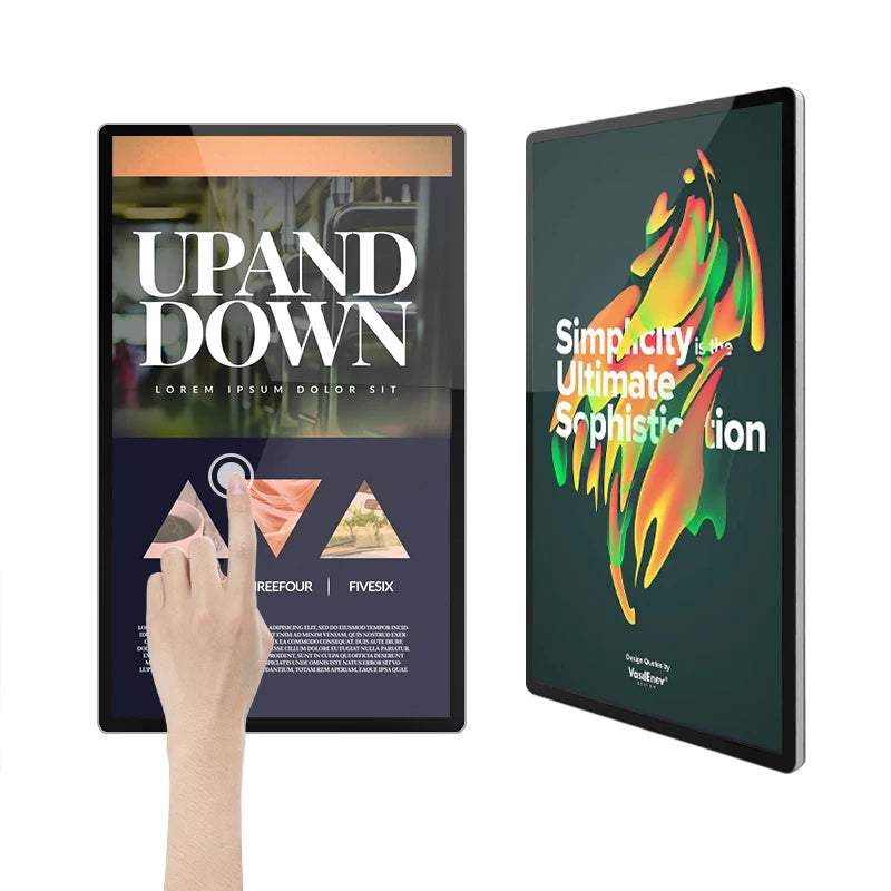 Wall Mount Indoor Digital Signage 4K Screen Lcd Digital Display Advertising for Restaurant Coffee Bar