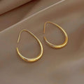 Minimalist Chic Teardrop-shaped Hoop Earrings Exuding Elegance Perfect for Ladies to Wear to Parties and Vacations N25747