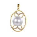 Classic Style Gold-Plated Men Women's Necklace Shell Pearl 3A Zircon for Brides and Wedding Dresses