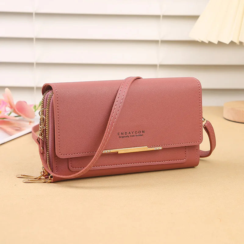 2024 Multifunction Luxury Women's Wallets Long Wallet Female Leather Purse ID Card Holder Ladies Phone Bag Purse