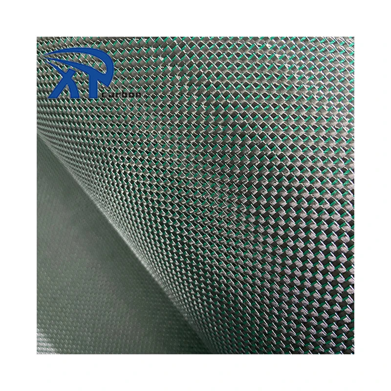 3k  Carbon Fiber  Silver Green  Twill Cheap Factory Price  High Strength Roll Fabric Camouflage ud