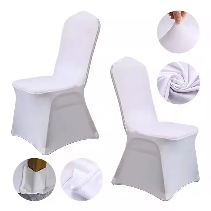 Custom Color Chair Cover Elastic Reusable Stretch Dining Party Event Spandex Chair Covers for Wedding Banquet
