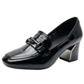 Hot Sale Fashion Women's Loafers Shoes Genuine Leather High Heel Silp on Shoes Ladies Loafers Female Casual Business Footwears