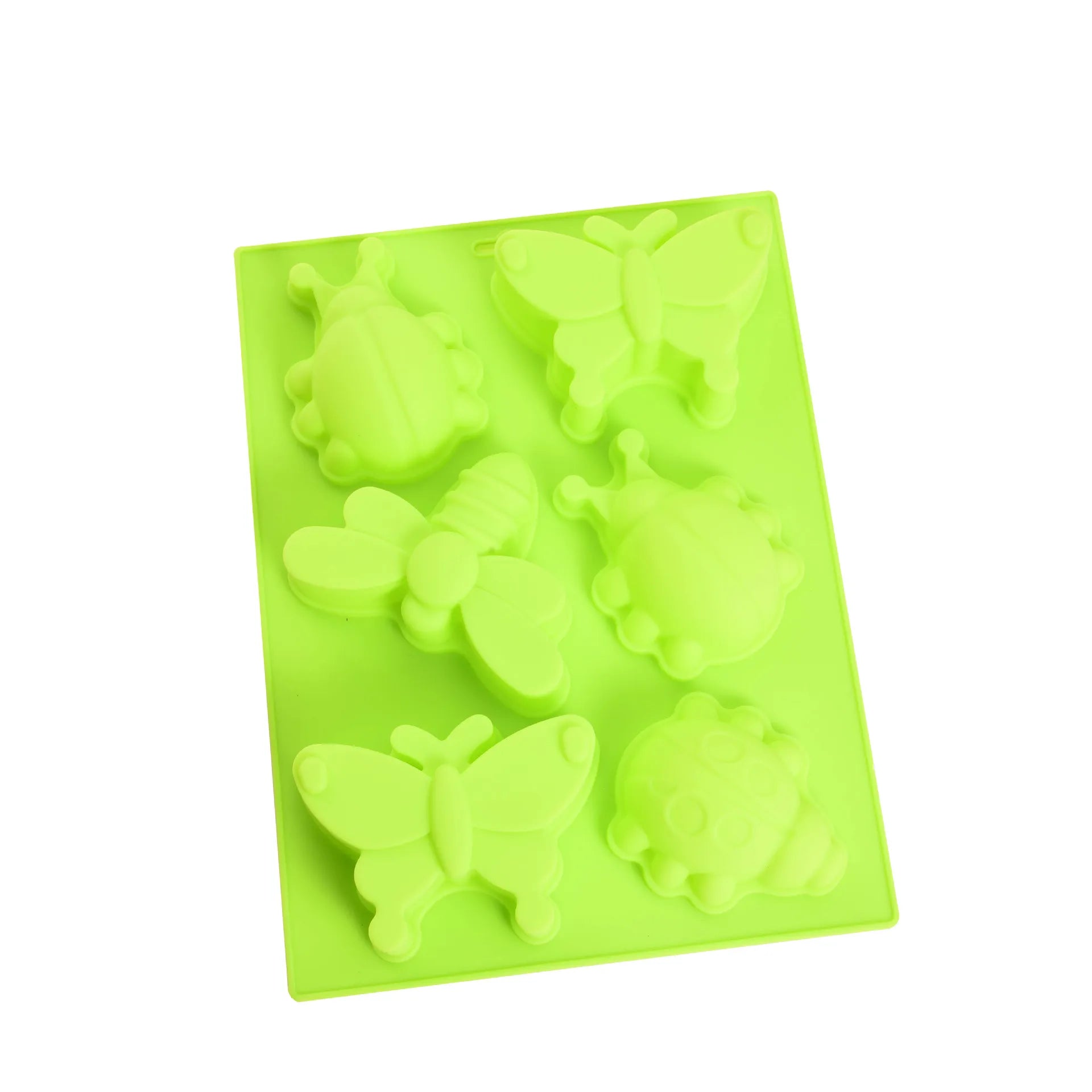 Handmade Eco-Friendly Odorless Soap Chocolate Mold 6 Cavity Silicone Ice Cube Tray Insect Shapes Cake Tools Unique Design Baking