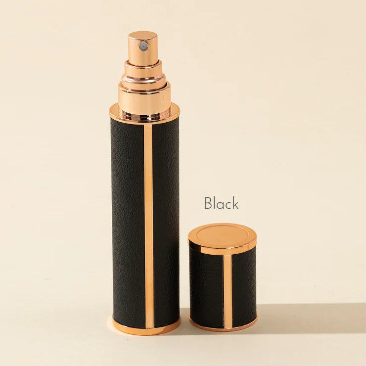 Free Sample Mini Portable Travel Perfume Spray Atomizer 10ml Red Orange Leather Perfume Glass Bottles for Cosmetic Packaging