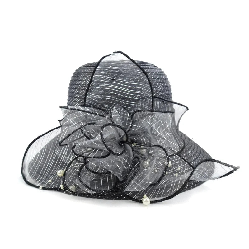 Hot Sale Female Fascinator Base Fascinator and Hats Wedding Lady Flower Black Church Hats