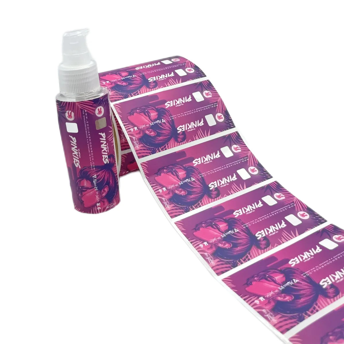 Customized Personalized Logo Waterproof Pvc Self Adhesive Vinyl Sticker Roll for Box & Bottle Packaging Label