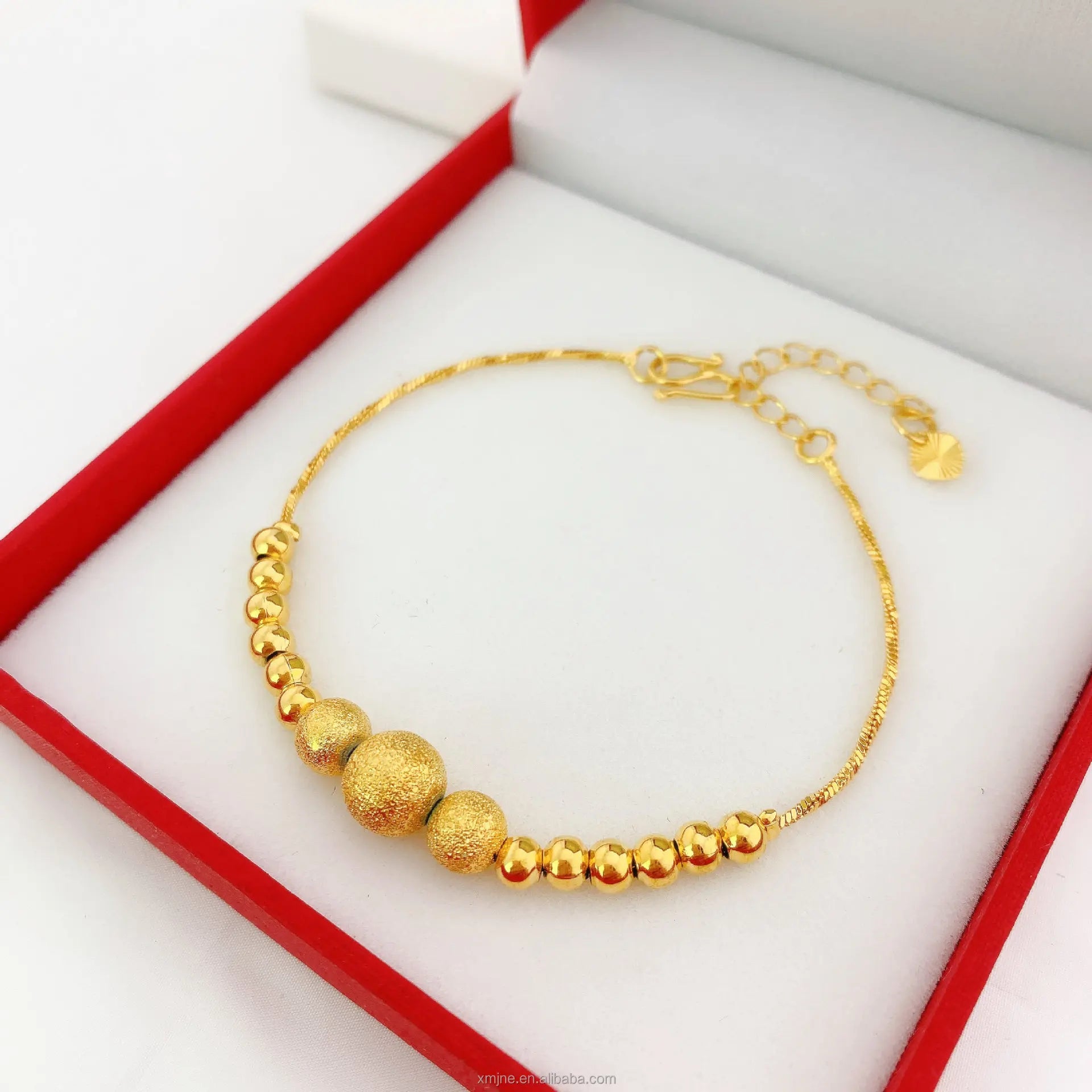 Dubai Gold Jewelry New Ball Bracelet Wholesale Aesthetic Transfer Bead Ladies Gold PlatedBracelet Euro Gold PlatedLong Time Fade