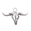 Charms Yak Skull Bull Ox Head 31x45mm Handmade Making FitVintage Tibetan Silver Color PendantsDIY for Bracelet Necklace