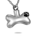Stainless Steel Pet Dog Cat Paw Locket Urn Bone Keepsake Paw Print Necklace Put Ash Jewel Bone Memento Cremation Pendant