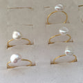 High Quality AAA Natural Keshi Baroque Pearl 14K Gold Filled Ringreal 14 k Gold Filled 6-8 mm Pearl Girls