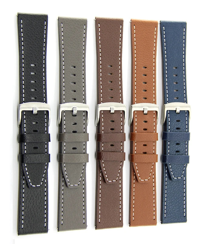 20mm 22mm Quick Release Luxury Leather Watch Strap Bands for Multi-Smartwatch Brand Sport Smart Accessories