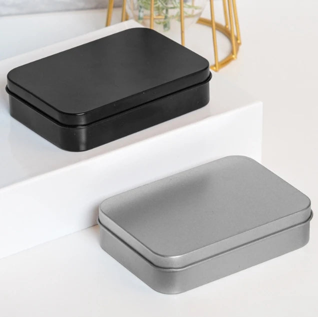 Black Color Rectangular Tinplate Box 10*7*2.5cm in Stock Sample Free