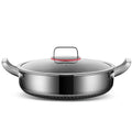 Wholesale Frying Pan Cookware Hot Sale Double-sided Honeycomb Double-ears Non-stick 316 Stainless Steel Frying Pans & Skillets