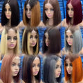 2*6 Bob Wigs Vietnamese Bone Straight 14A Grade Virgin Human Hair Wigs for Lace Front 250% Density Short Wigs for Women