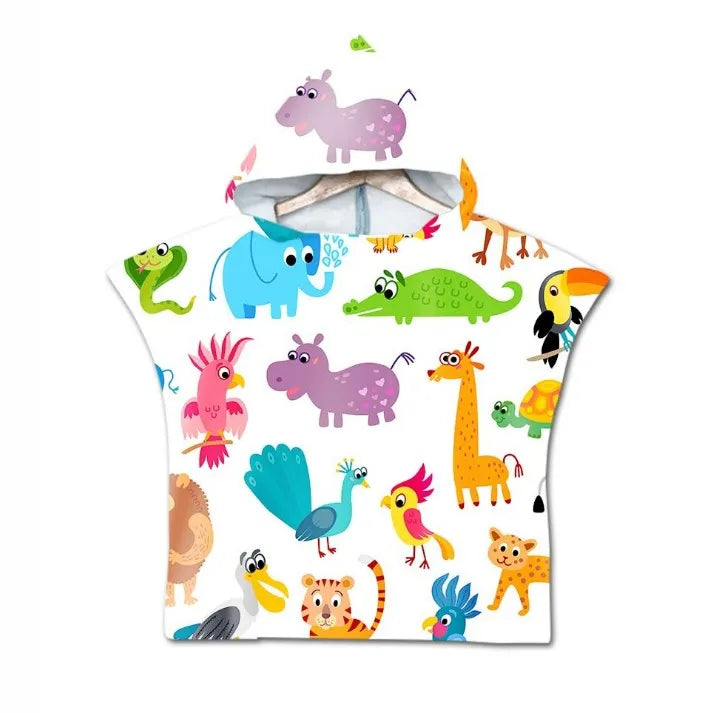 Xingyue Microfiber Knitted Custom Logo Design Kids Hooded Baby Beach Bath Towels Poncho Compressed Quick-Dry Strong Water