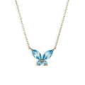 Fashion Jewelry Necklaces Gold Plated Zircon Butterfly Necklace Stainless Steel Crystal Butterfly Pendant Necklace