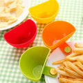 HelloWorld Sauce Dishes Kitchen Clip Bowl Dip  Small Clip Seasoning Dish #1205 A1# 1PCS Assorted Seasoning Sugar Salad Tomato Paste