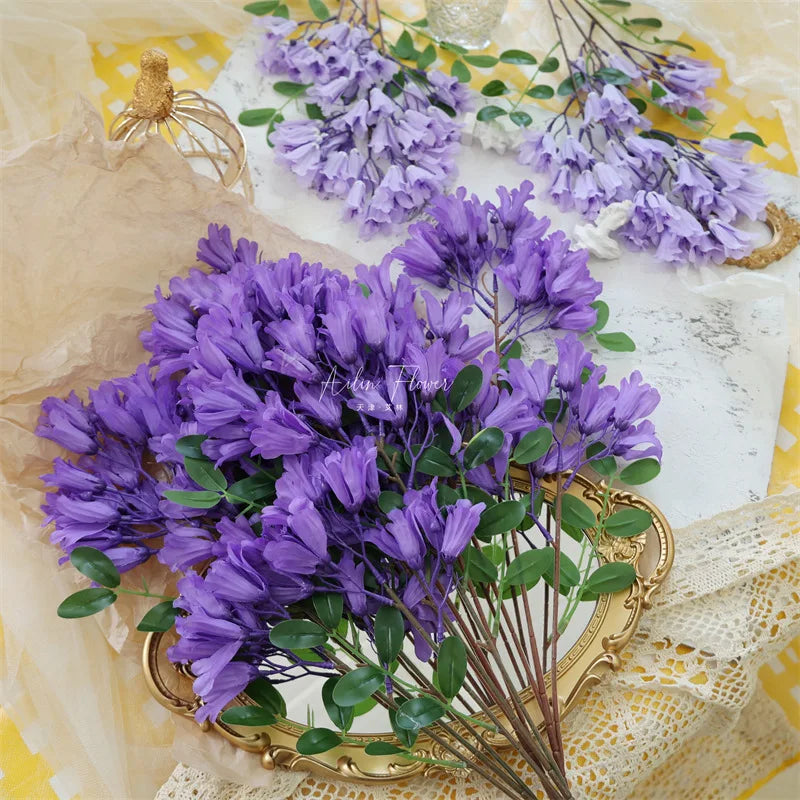 D-CB001 Wedding Decoration Artificial Flowers Purple Flowers Lilac for Home Decor Purple Flower Centerpieces