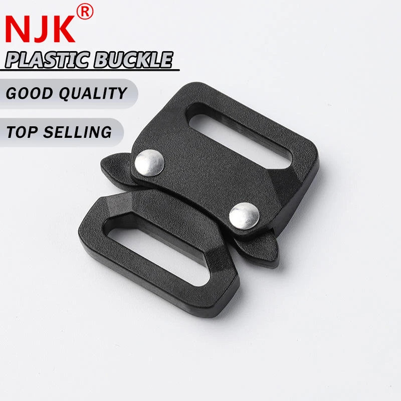 J1065 Wholesale 20mm Black Strap Bag Side Backpacks Quick Release Plastic Buckle Tactical Adjustable Plastic Release Fast Buckle