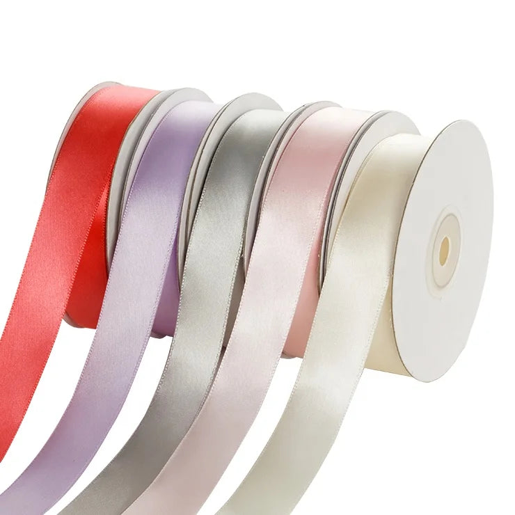 Factory Wholesale Customized 100% Polyester Eco-Friendly Satin Ribbons 1.5CM Single Face for Party Decorations Garment