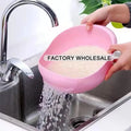 Home Kitchen Tools Rice Washing Strainer Filter Basket Colander Sieve Bowl Fruit Vegetable Drainer Cleaning Gadgets Accessories