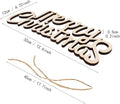Tailai 2pcs Modern Eco-friendly Christmas Wood Signs DIY Hanging Block Words Decorative Wreath Home Door Wall Art