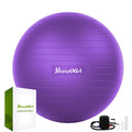 Yewayoga Eco-friendly PVC Anti-Burst Yoga Pilates Exercise Ball 45-95cm Sizes Customizable Logo Color Yoga Pump for Body