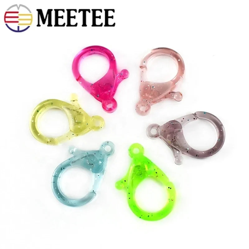 For BF981 25mm High Quality Lobster Buckle Customized Logo Colorful Plastic Transparent Jelly Accessories for Bags Pet