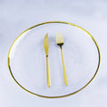 Wedding Transparent Gold Red Rim Acrylic Plastic Clear Charger Plate for Party Wedding Tableware Decoration