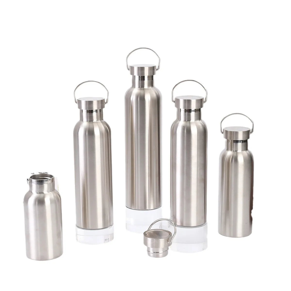 Customized logo American Sports Outdoor Water Bottle Portable Mountaineering Kettle Large Mouth Stainless Steel Vacuum Flask