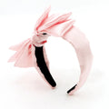 Dream Fashion Dream Fashion Women Designer Handmade Baroque Satin Hair Bow Luxury Headband Rhinestone Gold Hairband