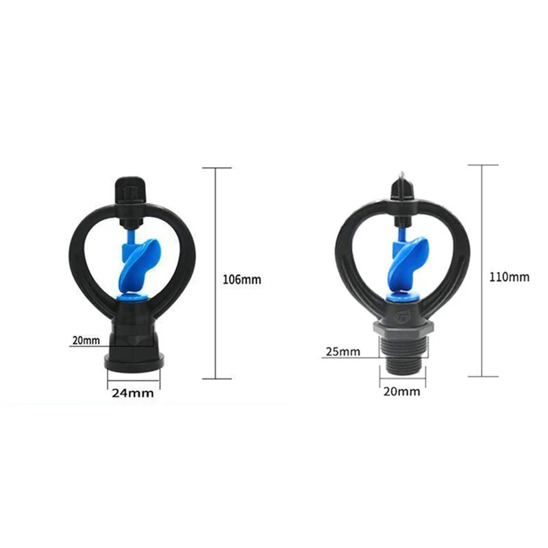 1/2 '' 3/4 ''thread Irrigation butterfly Sprinkler Agriculture Rotating Rain Sprinkler Garden Watering Accessories  Water